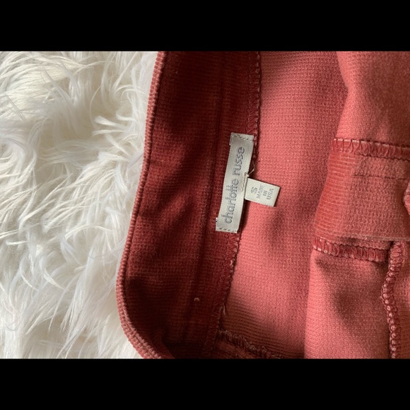 RUST CORDUROY SKIRT SIZE S CHARLOTTE RUSSE - Picture 3 of 3